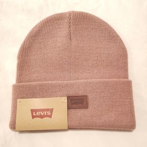 NEW Levi's Brand Blush Pink Beanie Toque